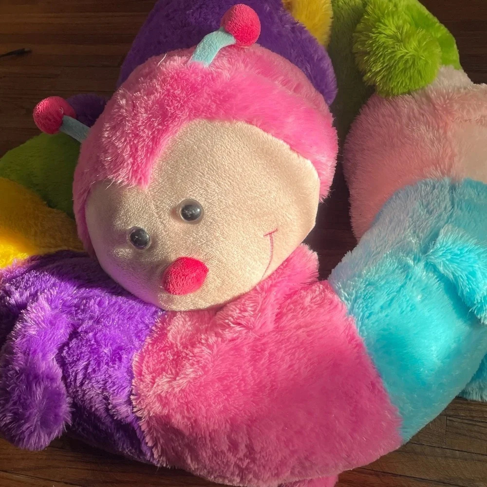 Jumbo Best Made Toys Rainbow Hungry Caterpillar Plush 8.5 Foot Stuffed Animal